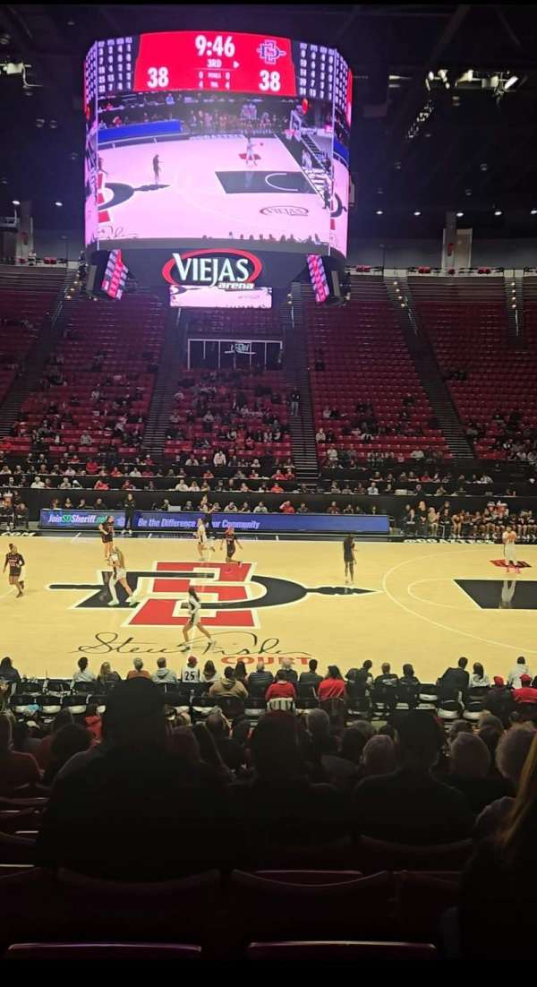 Viejas Arena, section: F, row: 16, seat: 7