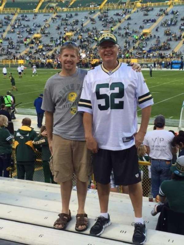 Lambeau Field, section: 124, row: 10, seat: 11 and 12