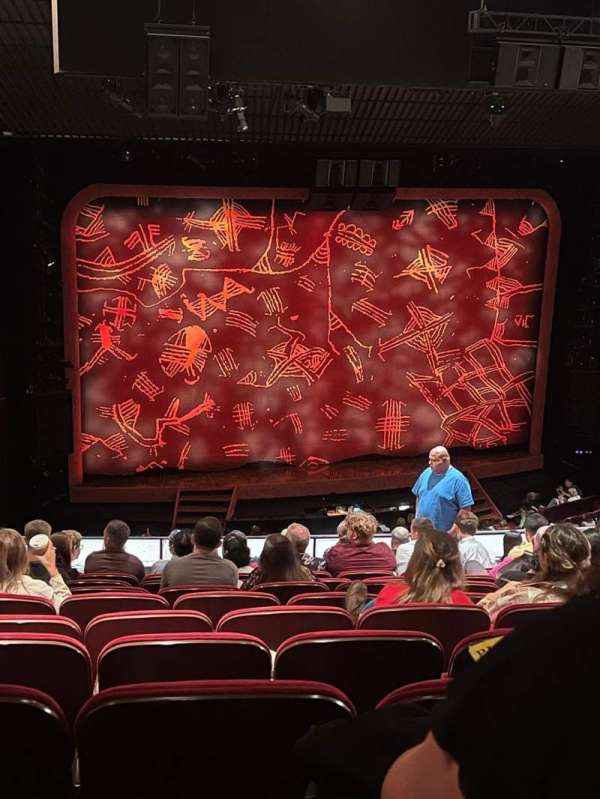 Minskoff Theatre, section: Mezzanine, row: K, seat: 108