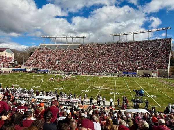 Lane Stadium, section: 109, row: AA, seat: 8