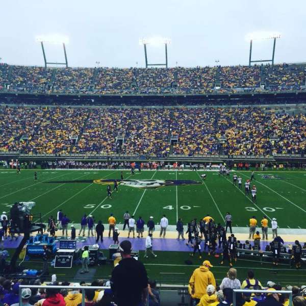 Dowdy-Ficklen Stadium, section: 5, row: R, seat: 27