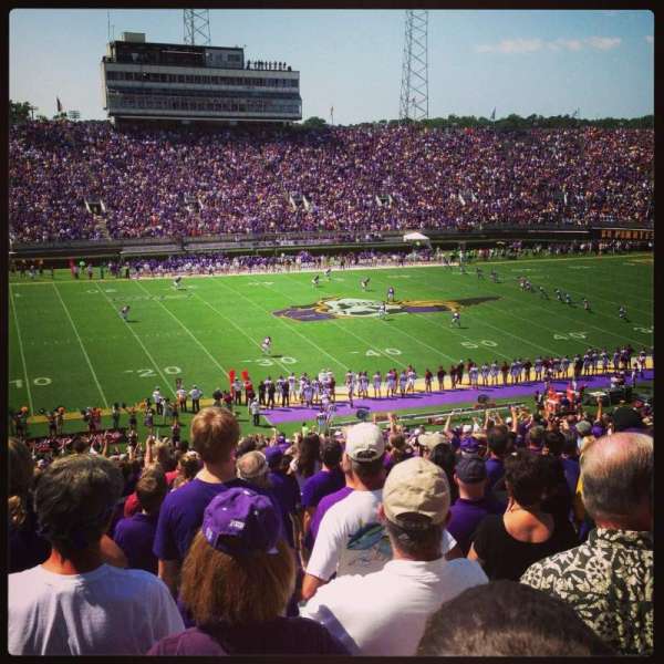 Dowdy-Ficklen Stadium, section: 19, row: XX, seat: 31