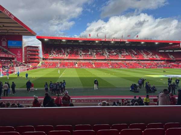 City Ground, section: E1, row: F, seat: 172