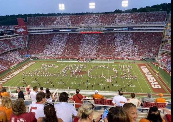 Razorback Stadium, section: E522, row: 5, seat: 22