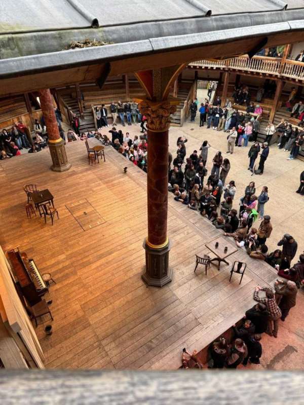 Globe Theatre at Shakespeare's Globe, section: Upper Gallery Bay Q, seat: 4