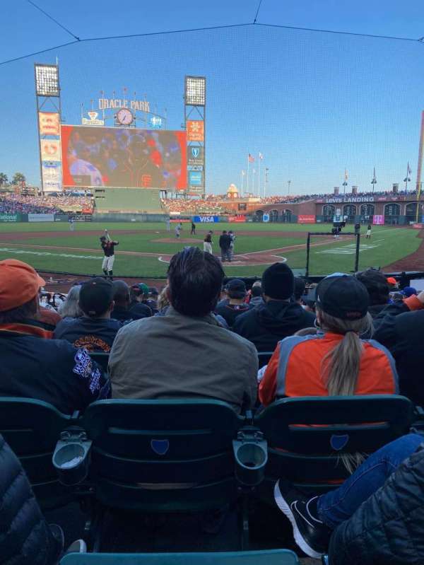 Oracle Park, section: 117, row: H, seat: 3