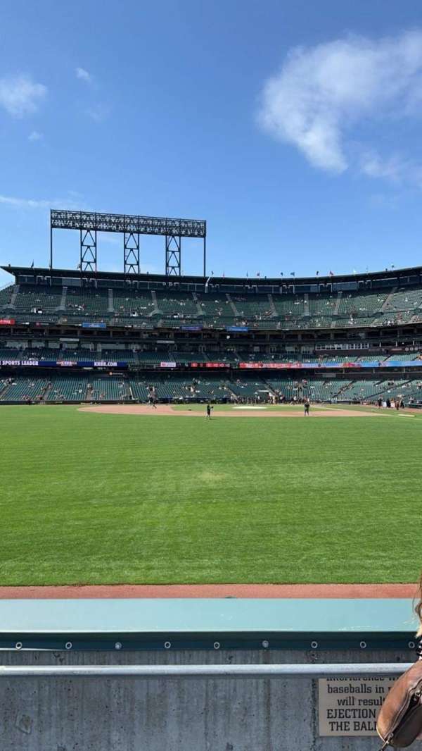 Oracle Park, section: 138, row: 1, seat: 9