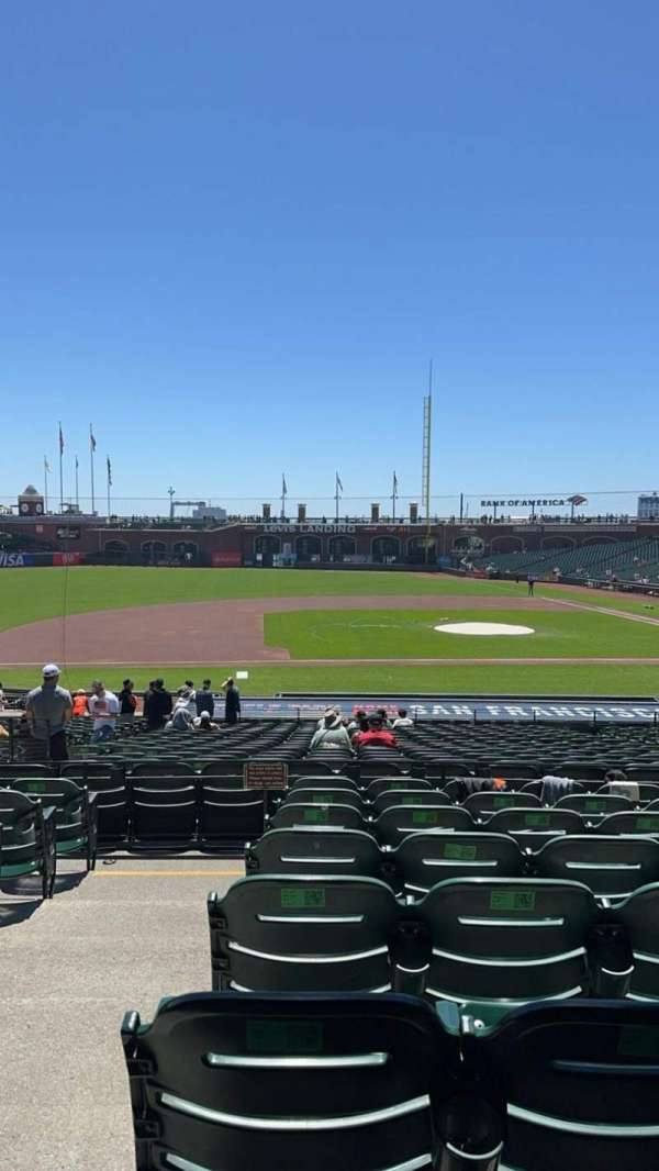 Oracle Park, section: 123, row: 30, seat: 16