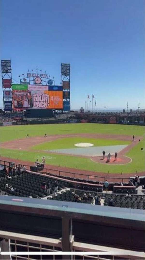 Oracle Park, section: 218, row: A, seat: 8-9