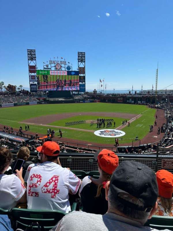 Oracle Park, section: 218, row: E, seat: 3-4