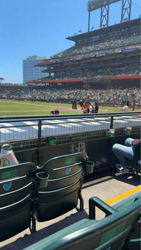 Oracle Park, section: 123, row: D, seat: 3