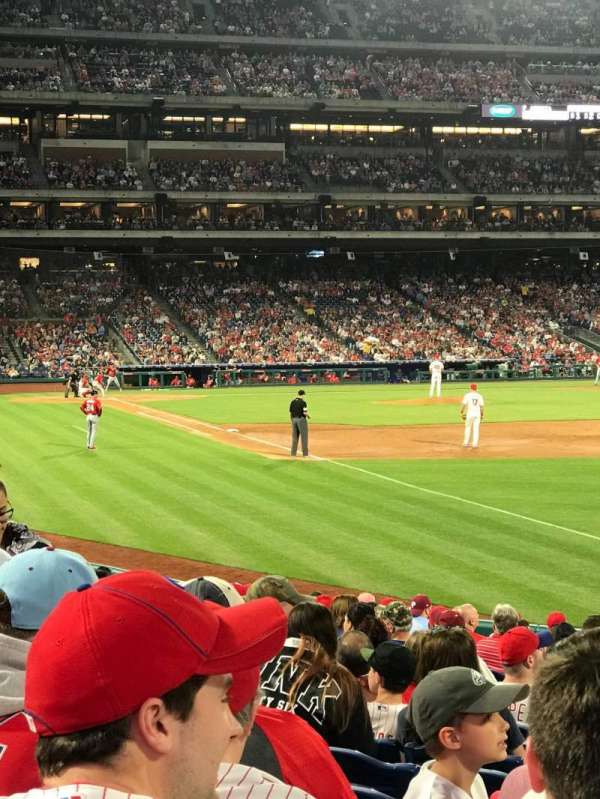 Citizens Bank Park, section: 109, row: 19, seat: 12