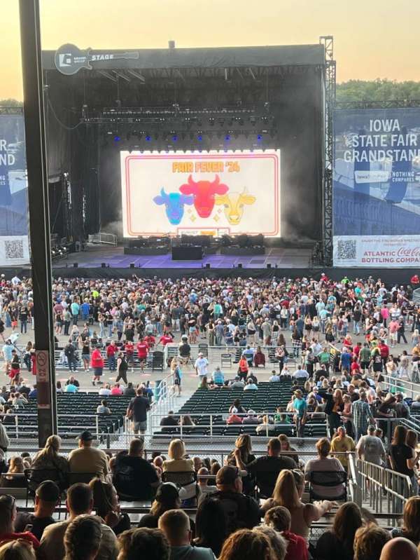 Iowa State Fair Grandstand, section: Upper KL, row: 24, seat: 16