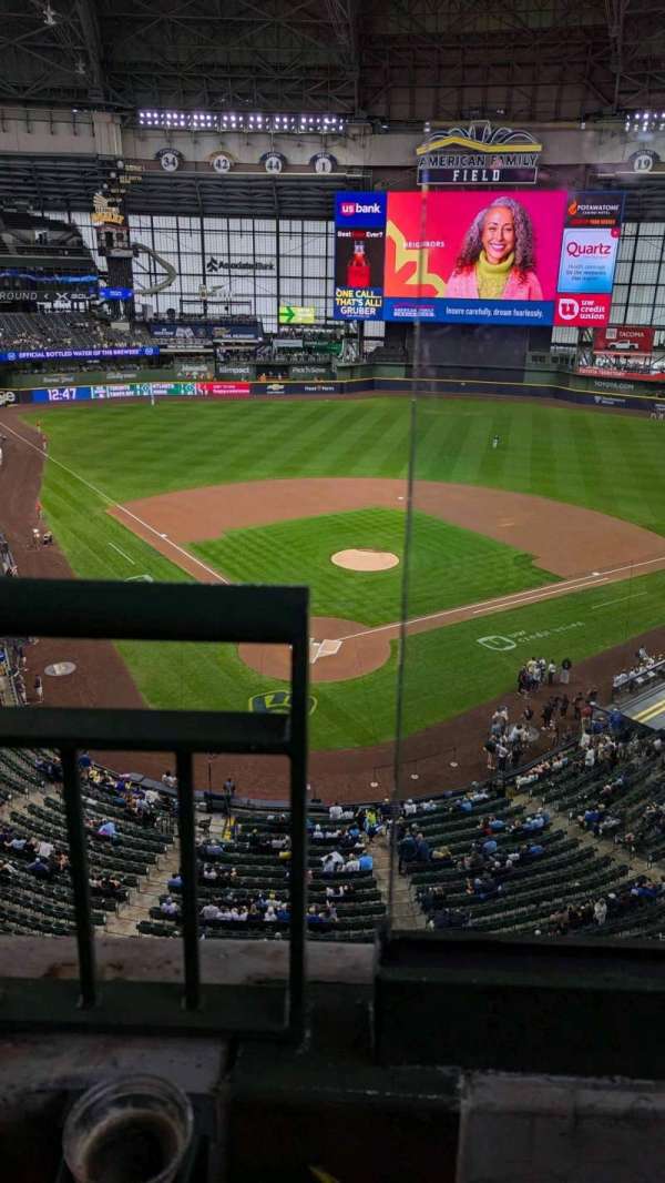 American Family Field, section: 421, row: 1, seat: 12