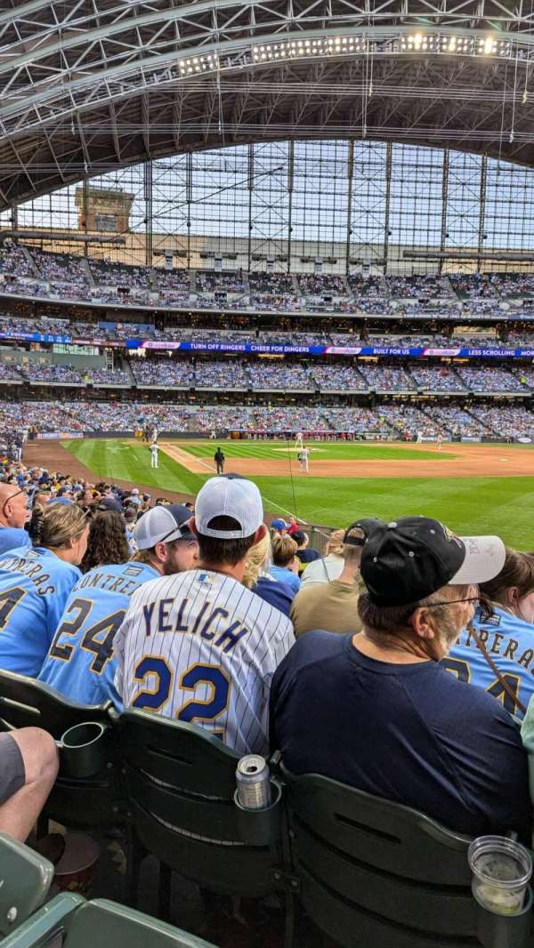 American Family Field, section: 107, row: 18, seat: 10