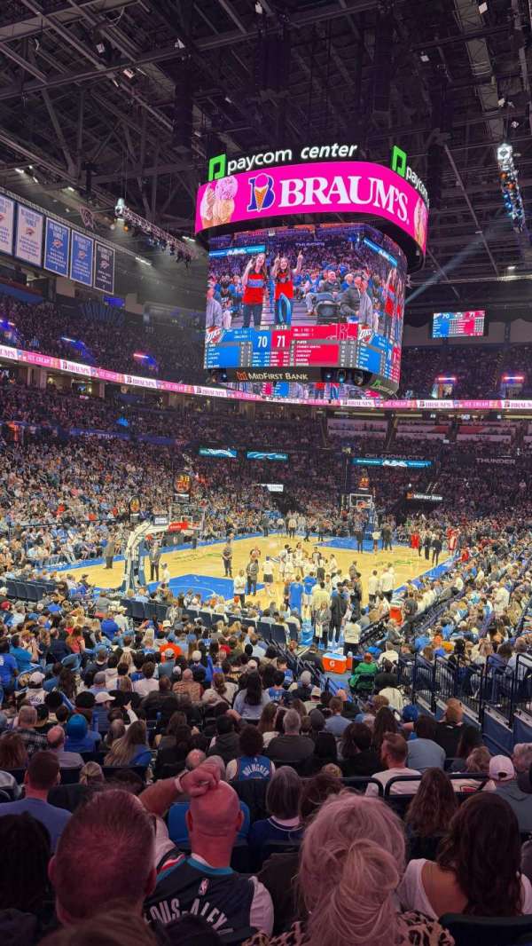 Paycom Center, section: 119, row: P, seat: 11