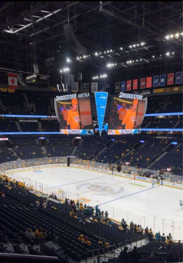 Bridgestone Arena, section: 313, row: B, seat: 1