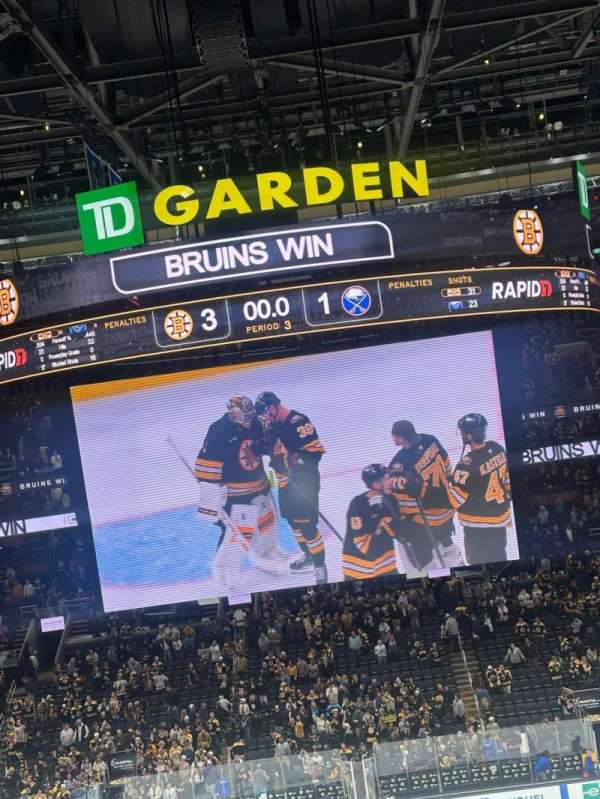TD Garden, section: 316, row: 1, seat: 7