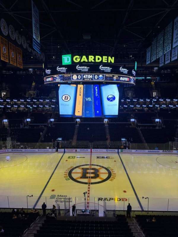 TD Garden, section: 316, row: 1, seat: 9