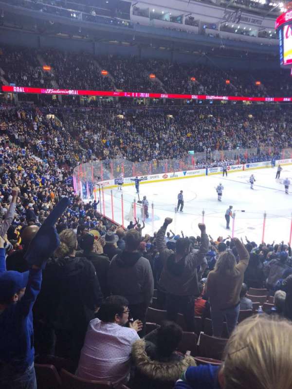 Rogers Arena, section: 110, row: 20, seat: 12