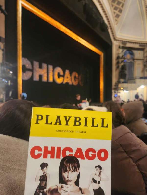 Ambassador Theatre, section: Orchestra L, row: H, seat: 25