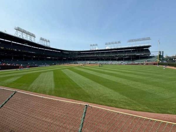 Wrigley Field, section: Right Bleachers, row: 1, seat: 1