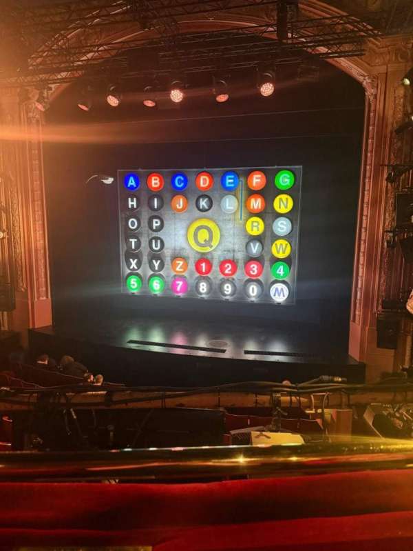 Shaftesbury Theatre, section: Royal Circle, row: A, seat: 12