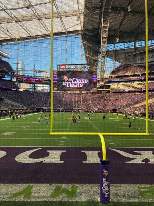 U.S. Bank Stadium, section: 119, row: 1, seat: 1