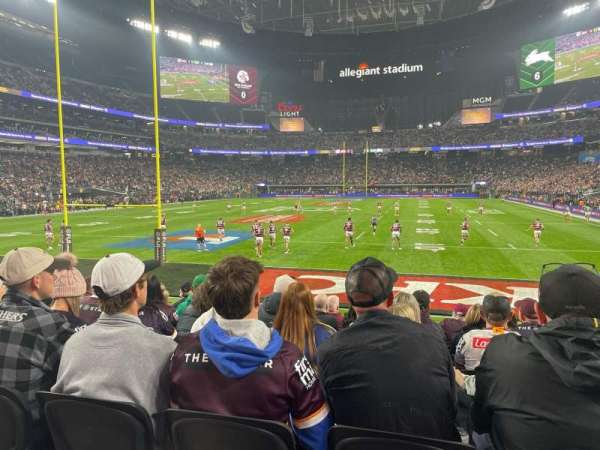 Allegiant Stadium, section: 122, row: 9, seat: 8