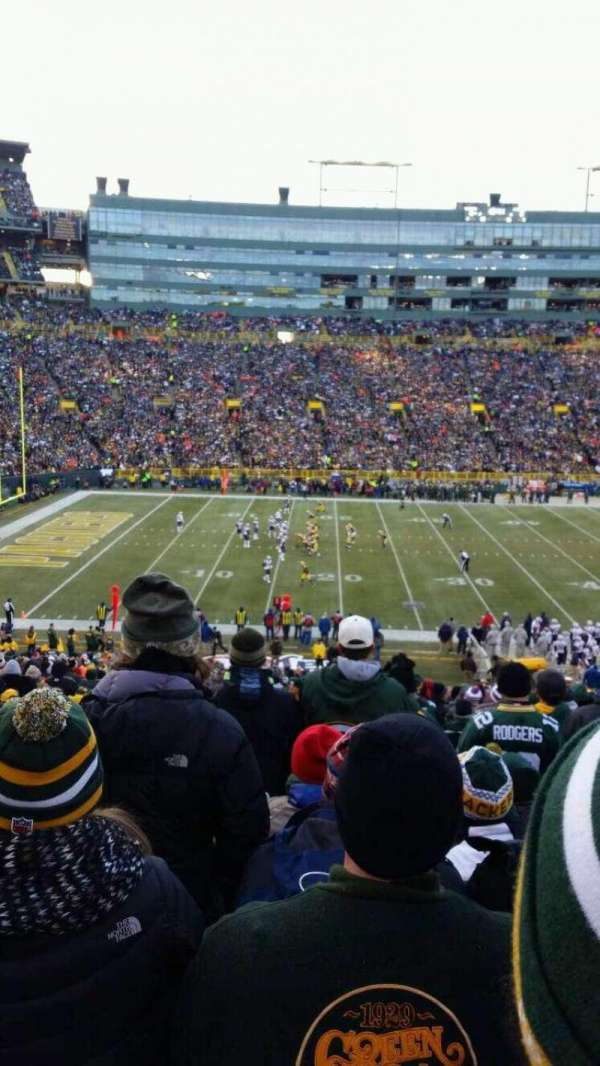Lambeau Field, section: 123, row: 49, seat: 22