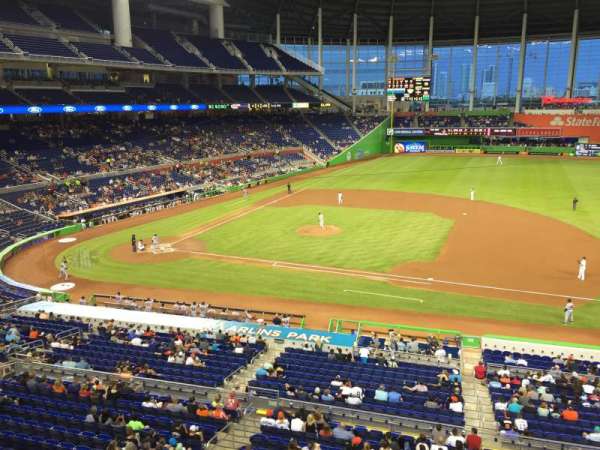 LoanDepot Park, section: 209, row: 1, seat: 3