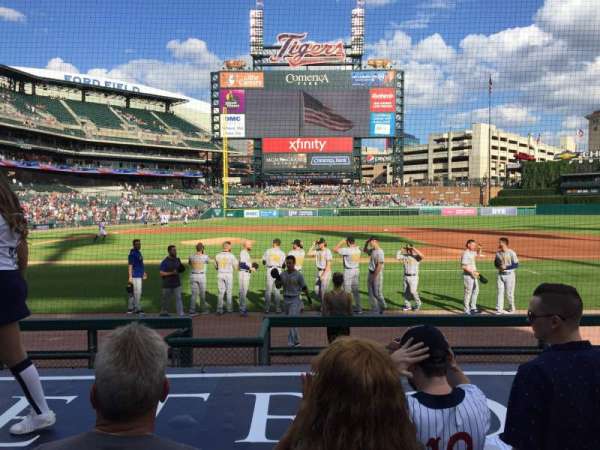 Comerica Park, section: 122, row: 10, seat: 3
