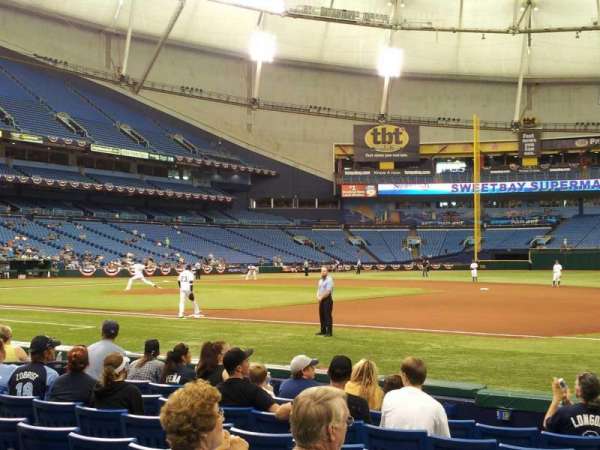 Tropicana Field, section: 122, row: F, seat: 10