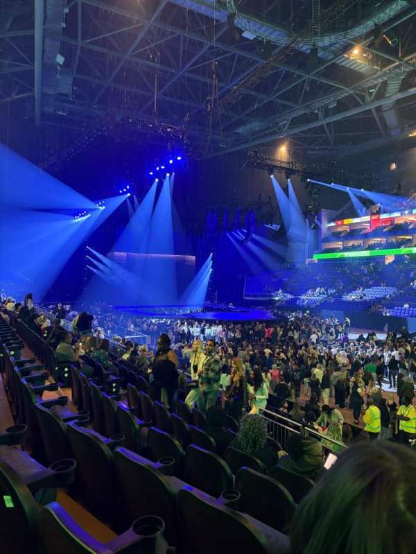 The O2, London, section: 104, row: P, seat: 123&124