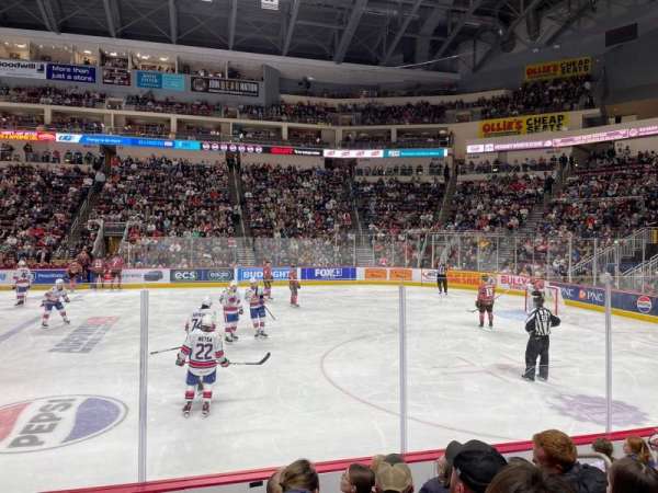 Giant Center, section: 108, row: F, seat: 5