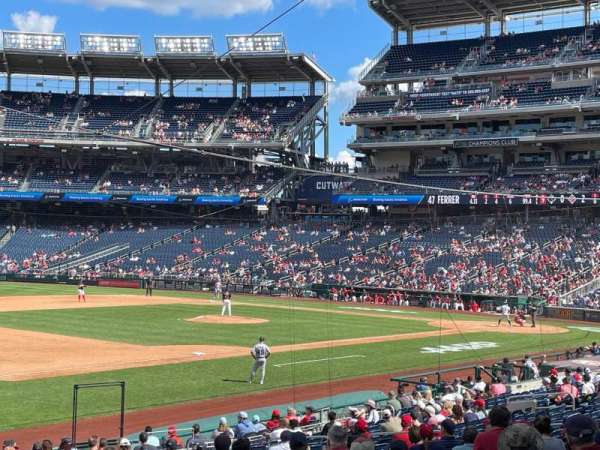 Nationals Park, section: 112, row: CC, seat: 1