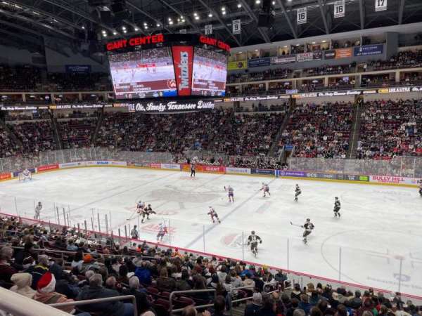 Giant Center, section: 109, row: 1, seat: 12