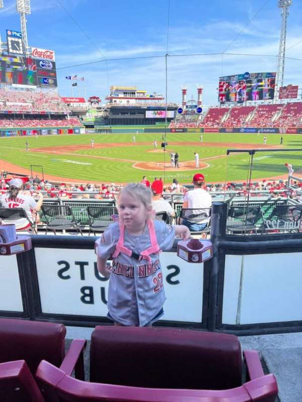 Great American Ball Park, section: 123, row: B, seat: 1