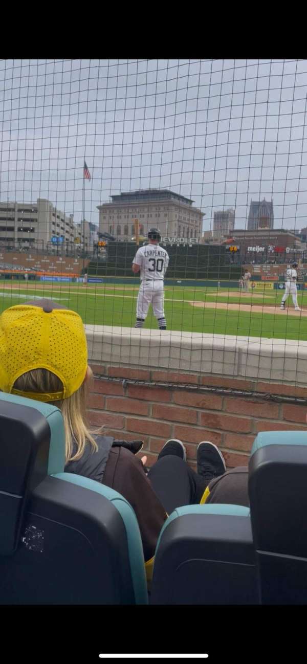 Comerica Park, section: Home Plate Club, row: BBB, seat: 3