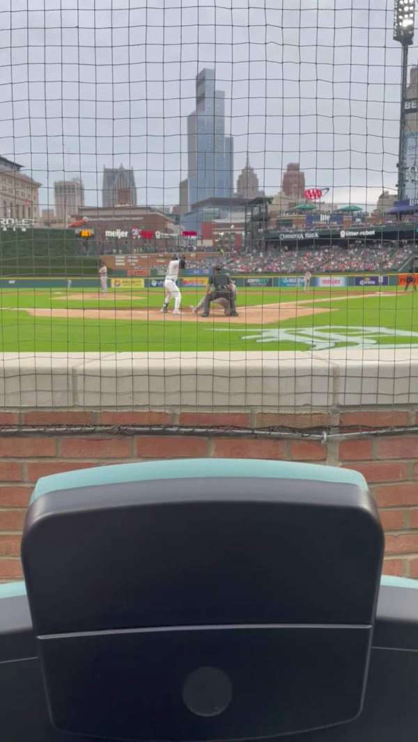 Comerica Park, section: Home Plate Club, row: BBB, seat: 3