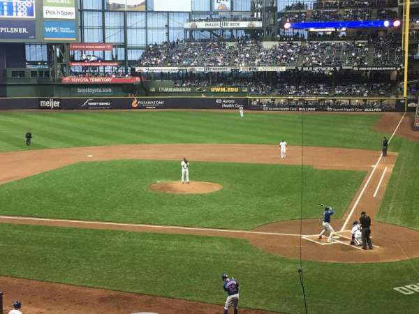 American Family Field, section: 221, row: 2, seat: 10