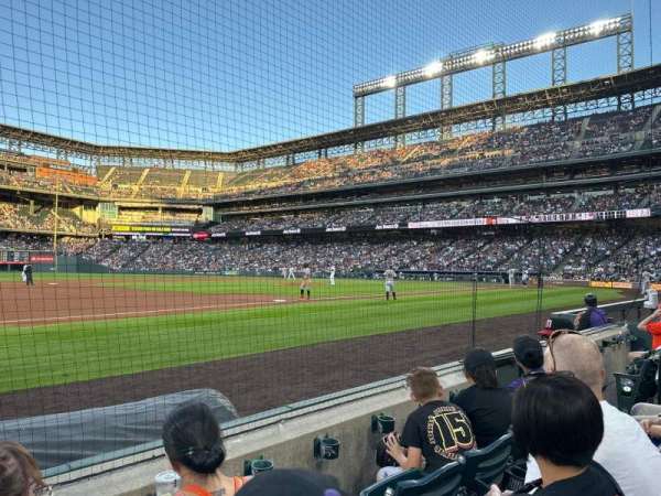 Coors Field, section: 141, row: 3, seat: 9