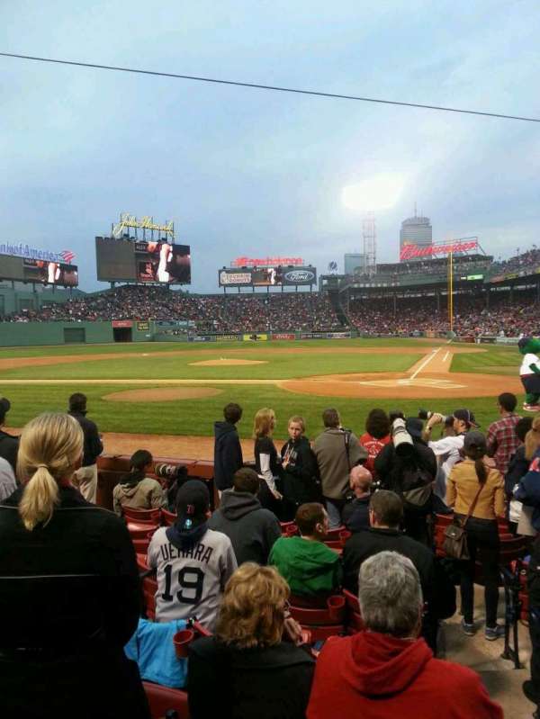 Fenway Park, section: Field Box 51, row: F, seat: 1