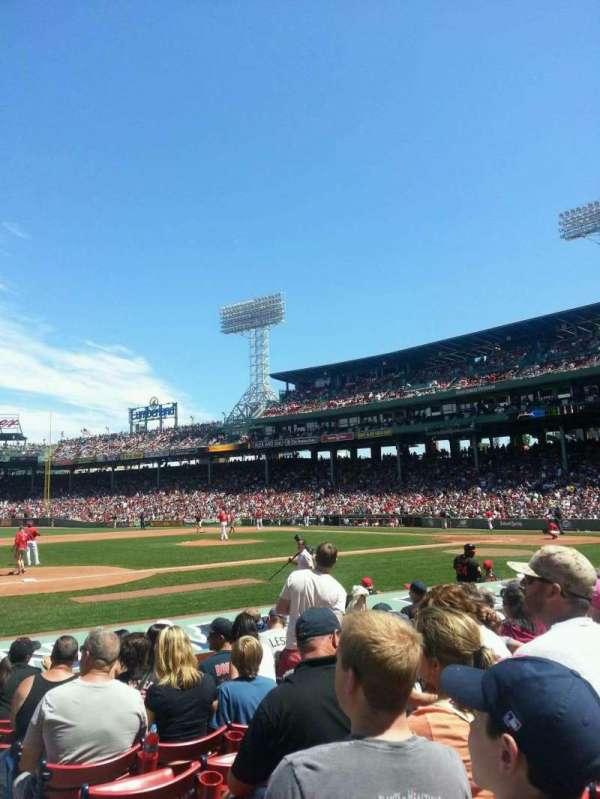 Fenway Park, section: Field Box 67, row: L, seat: 1