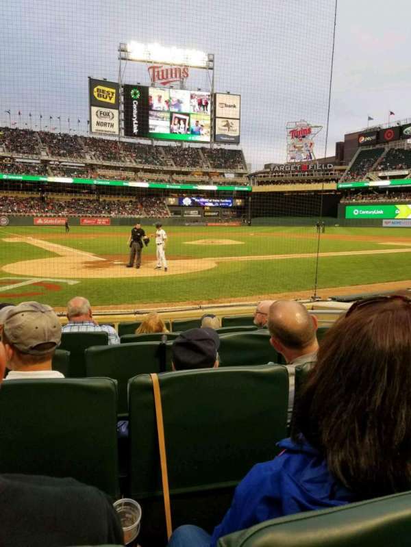 Target Field, section: Champions Club 7, row: F, seat: 5