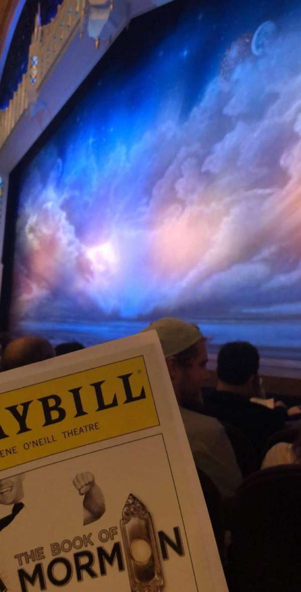 Eugene O'Neill Theatre, section: Orchestra R, row: E, seat: 14