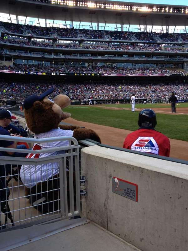 Target Field, section: 104, row: 2, seat: 3