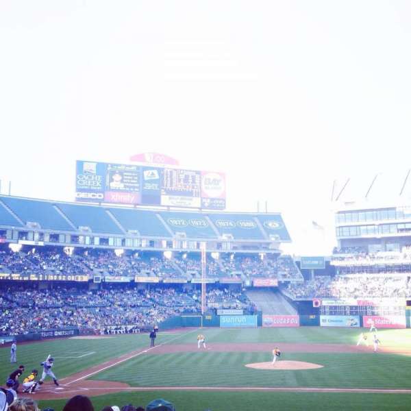 Oakland Coliseum, section: 114, row: 17, seat: 1