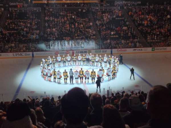 PPG Paints Arena, section: 102, row: X, seat: 14