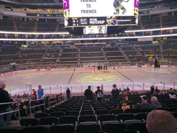 PPG Paints Arena, section: 102, row: w, seat: 17